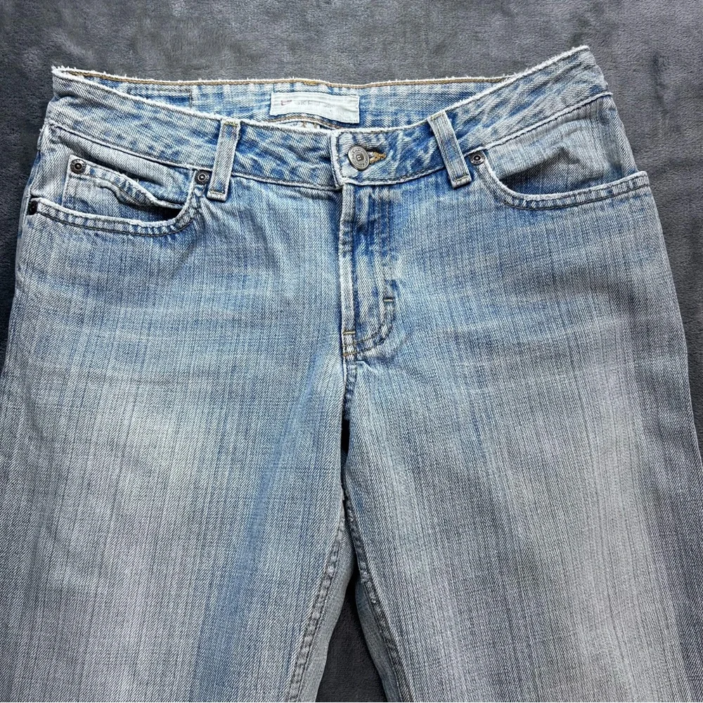 BKE Denim Jeans Women's 28x31.5 Liberty Flare Leg Distressed Low Rise Light Wash - Picture 3 of 16